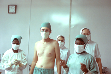 Ross Pennie and the team, Operating Room at Vunapope Hospital, Papua New Guinea
